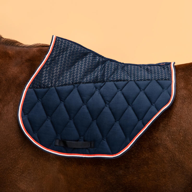 Tapis coupé cheval et poney marine 500