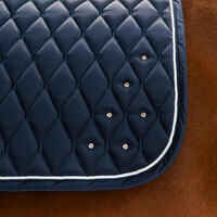 Horse and Pony Riding Rhinestone Saddle Cloth 500 - Navy