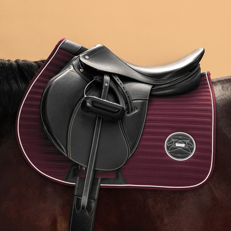 Tapis de selle équitation Cheval et Poney - 900 bordeaux