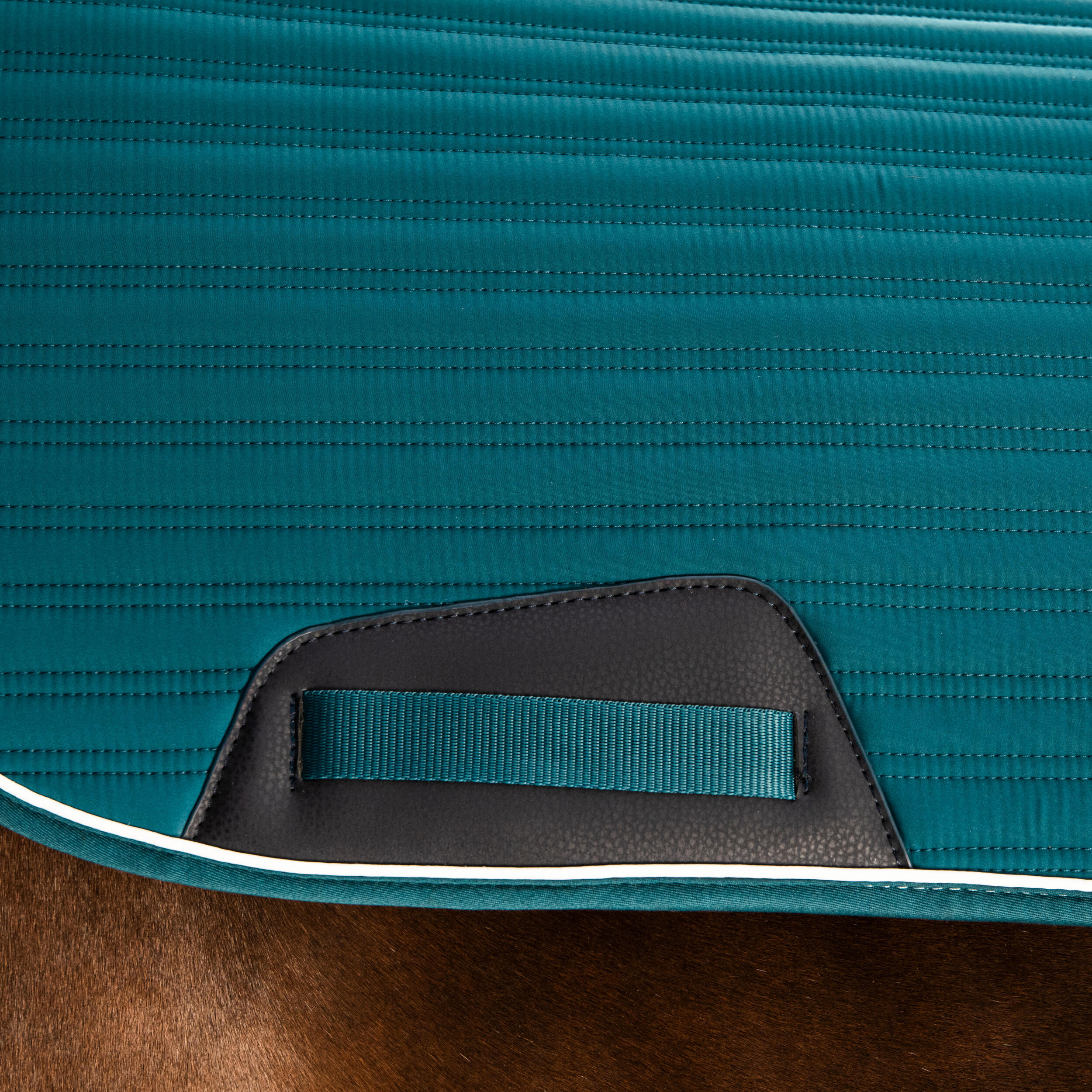 Horse Riding Saddle Cloth for Horse and Pony 900 - Petrol Blue 3/7