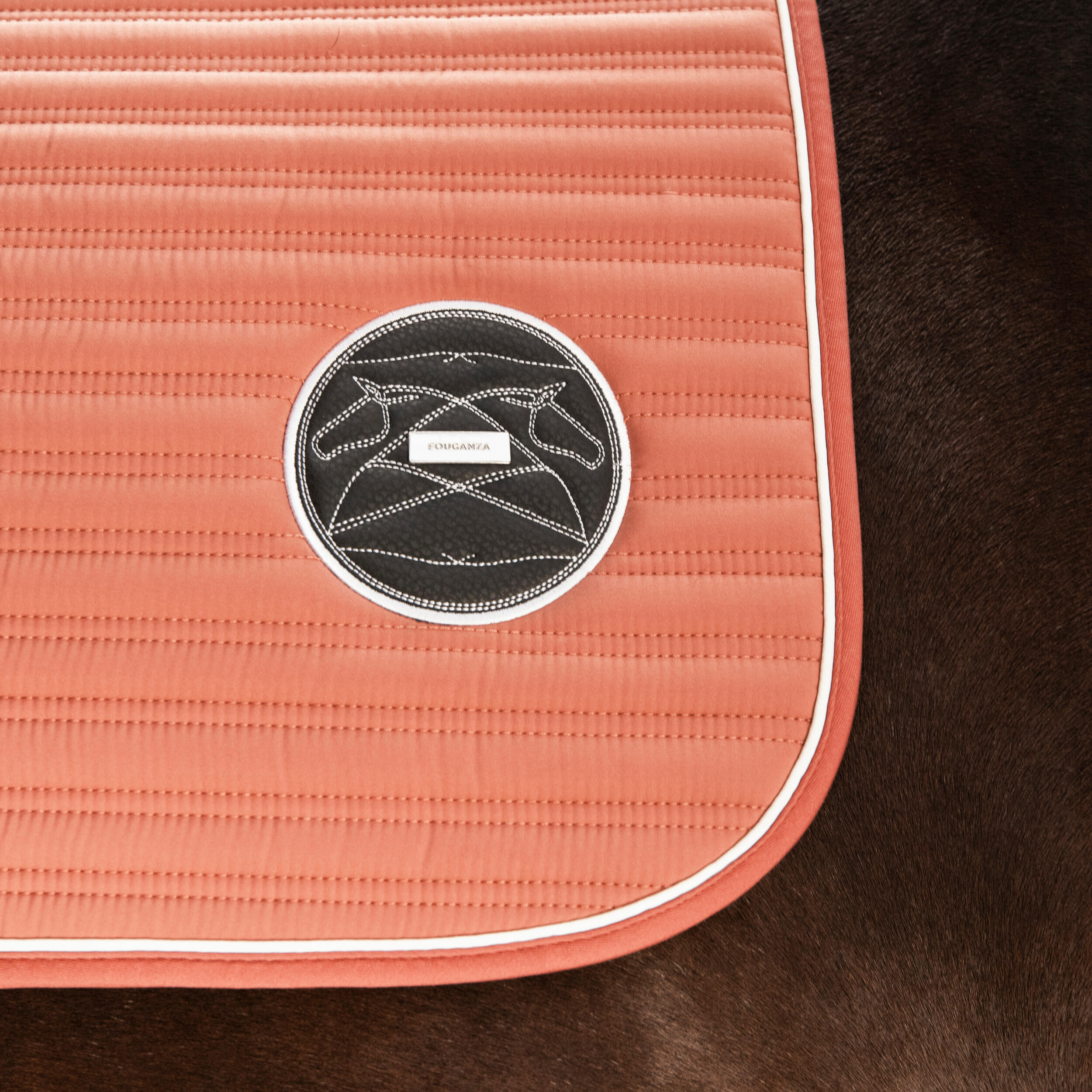 Horse Riding Saddle Cloth for Horse and Pony 900 - Terracotta 2/6