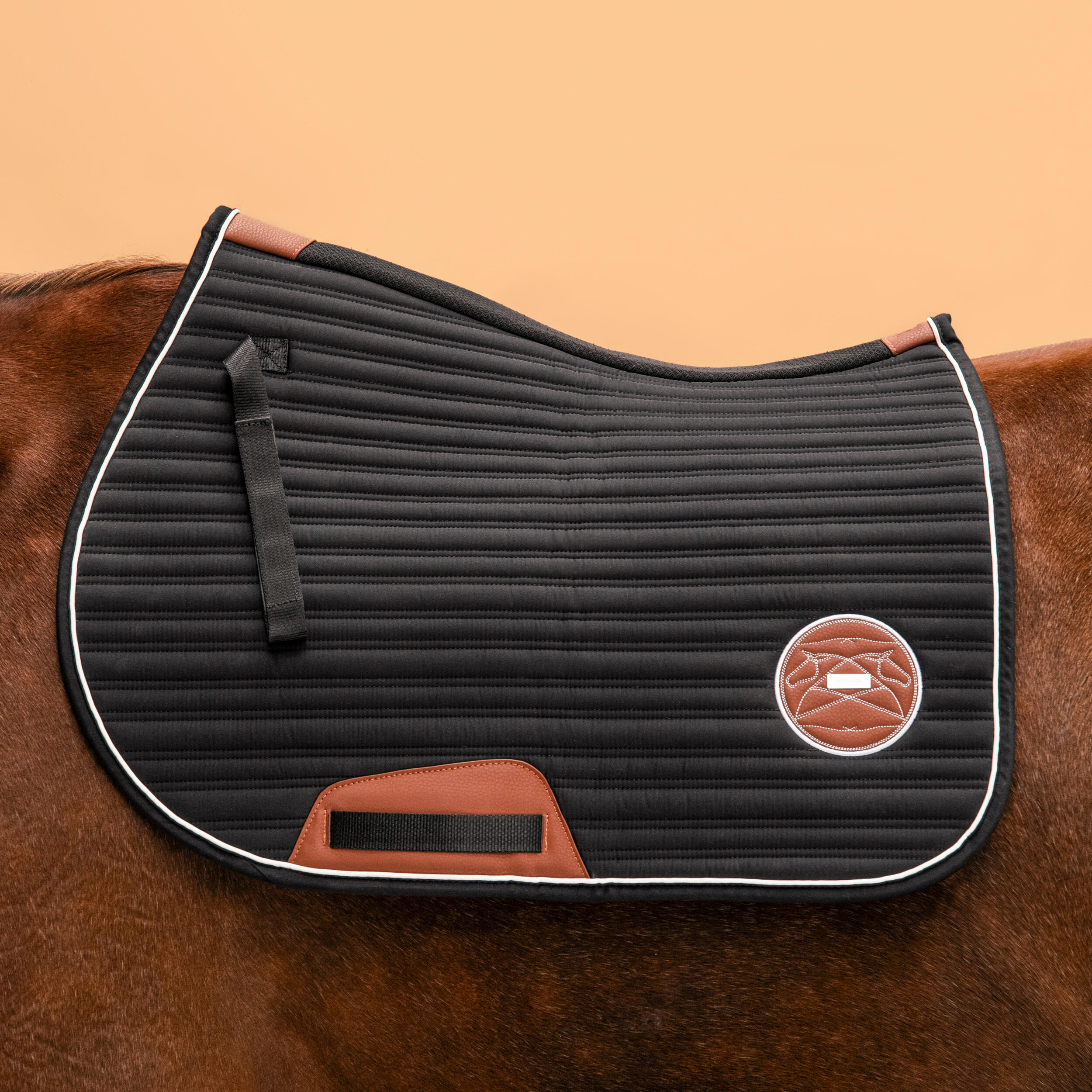 Tapis de selle d'équitation pour cheval & poney - 900 noir - FOUGANZA