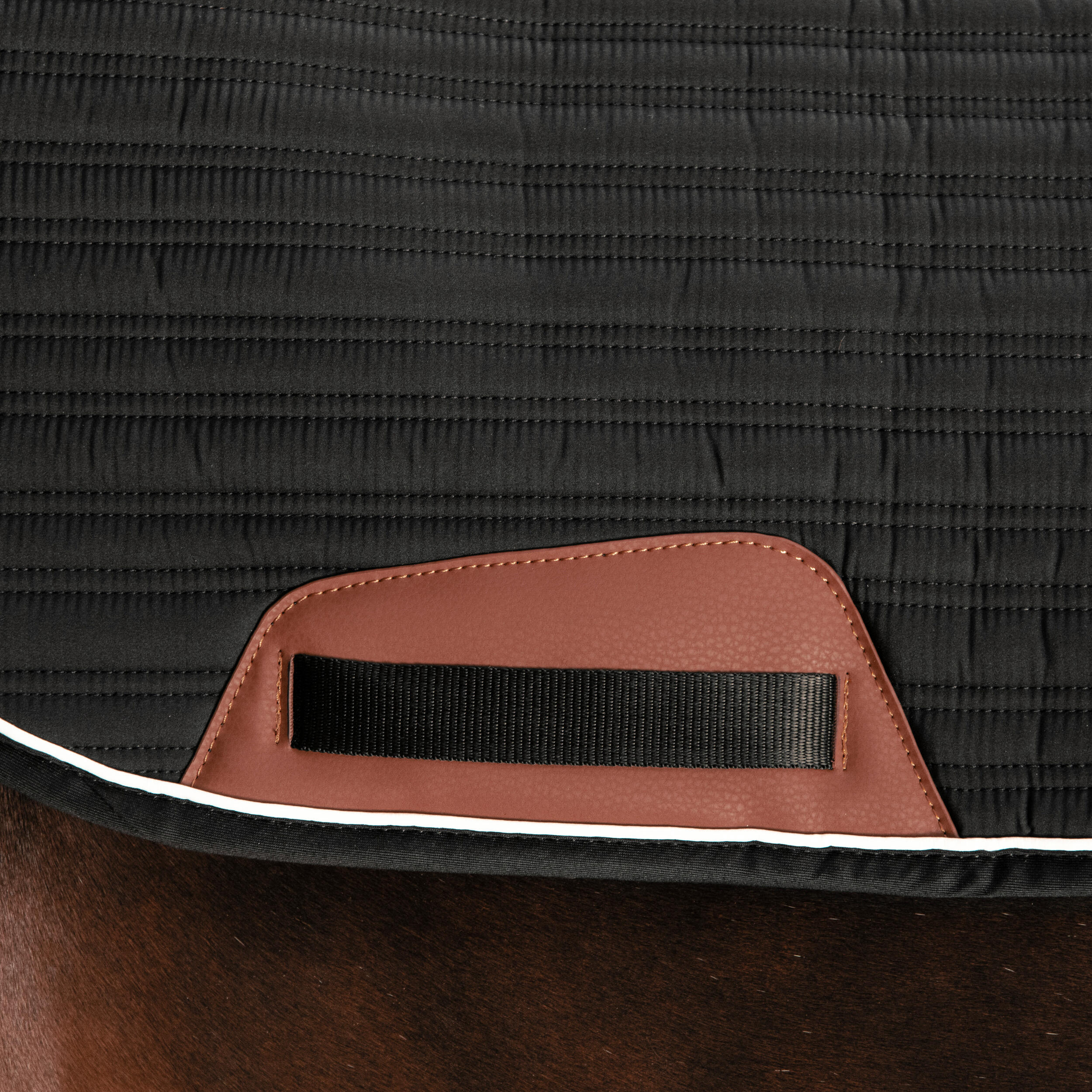 Tapis de selle d'équitation pour cheval & poney - 900 noir - FOUGANZA