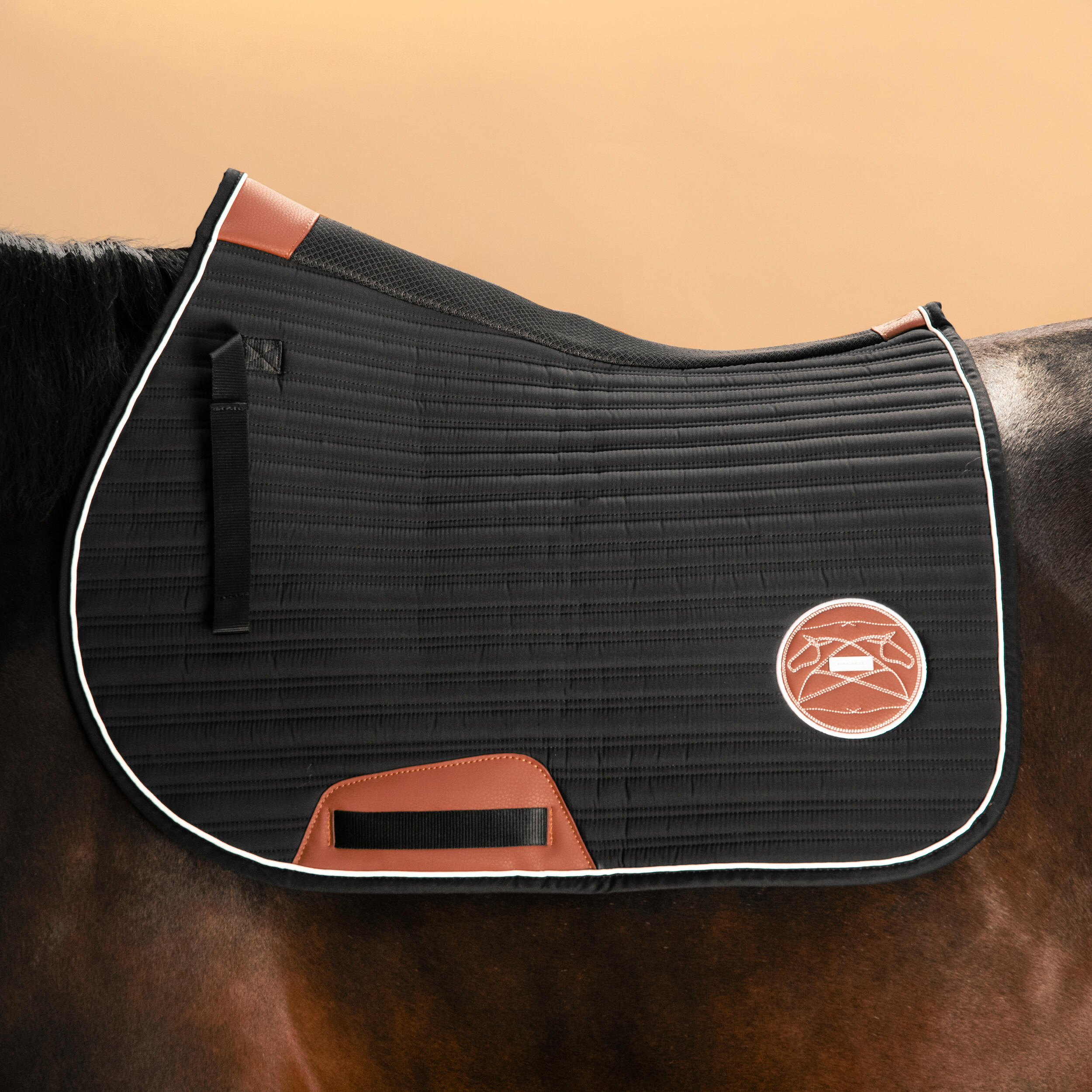 Tapis de selle d'équitation pour cheval & poney - 900 noir - FOUGANZA