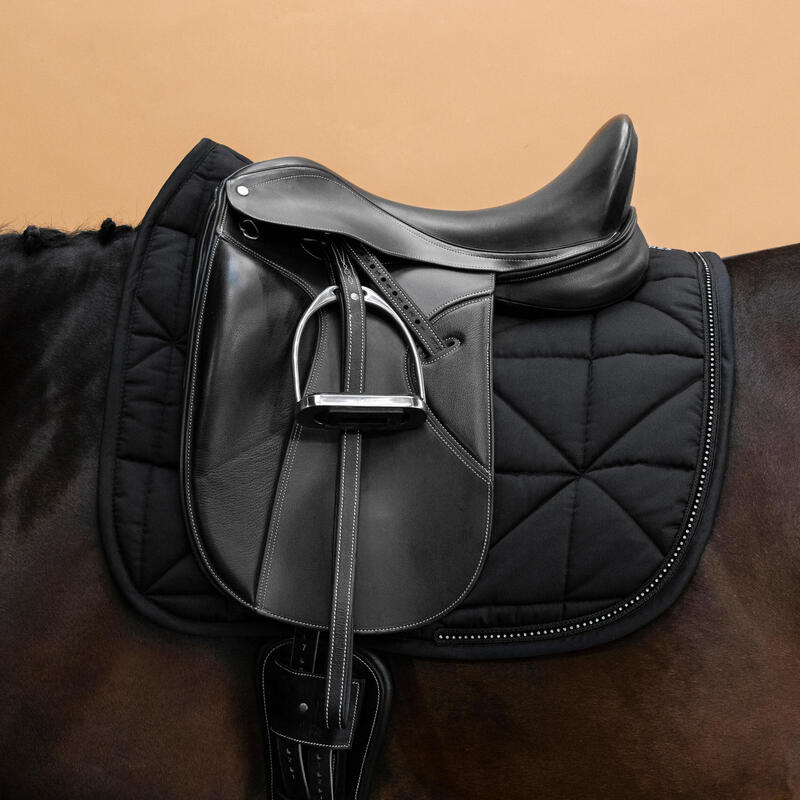 Horse Dressage Saddle Cloth 500 - Black - Decathlon