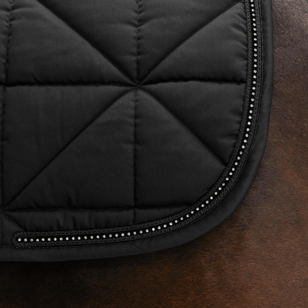 Horse Dressage Saddle Cloth 500 - Black