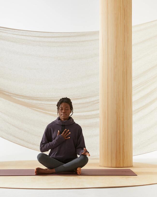 'YOGA MAT COMFORT 8 MM Bordeaux.S