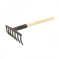 STEEL RAKE WITH 7 ROUNDED PRONGS SHELLFISH HARVESTING