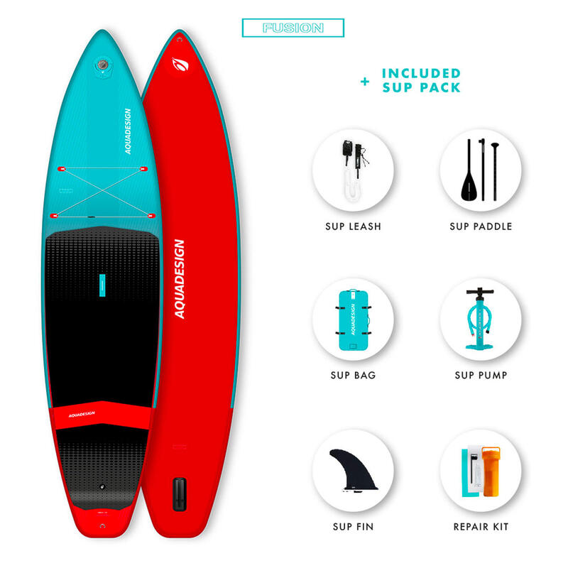 SUP-Board Stand Up Paddle aufblasbar Touring Aquadesign Tempo 11'6''