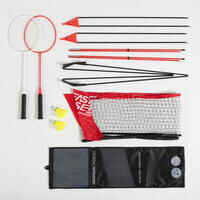 Set Bádminton 3m(Red, 2 Raquetas y 2 Volantes) Perfly Easy Set