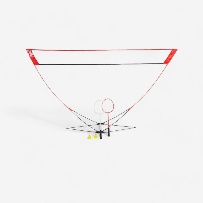 Set Bádminton 3m(Red, 2 Raquetas y 2 Volantes) Perfly Easy Set