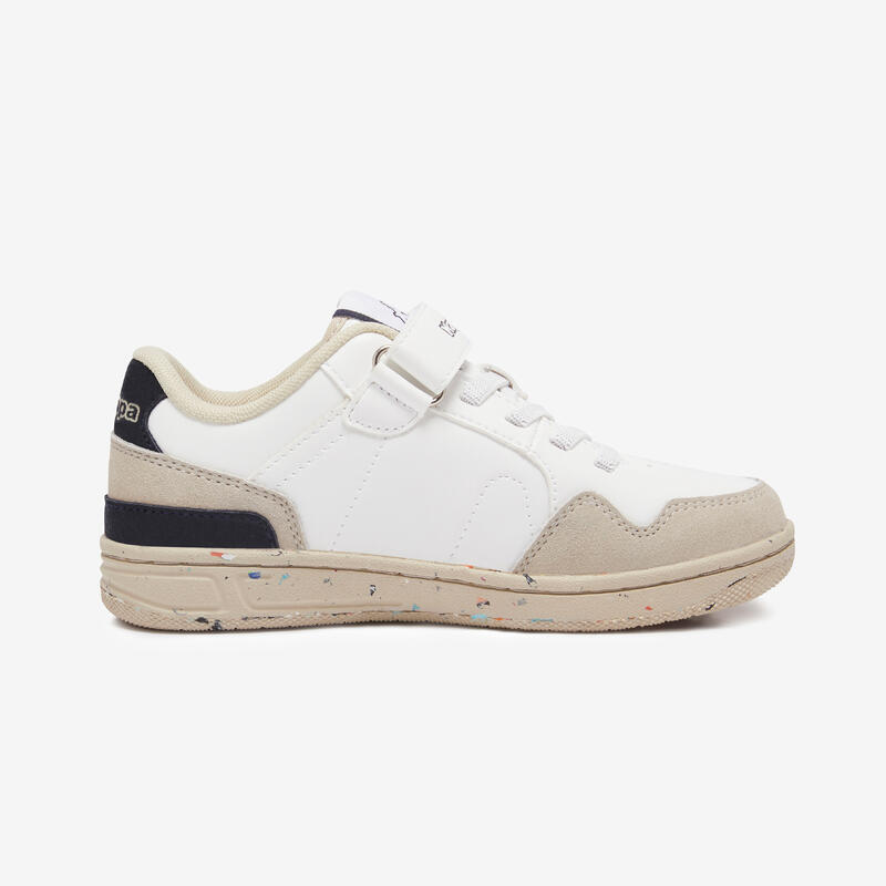 Baskets enfant Kappa Numba Green blanche/beige scratch