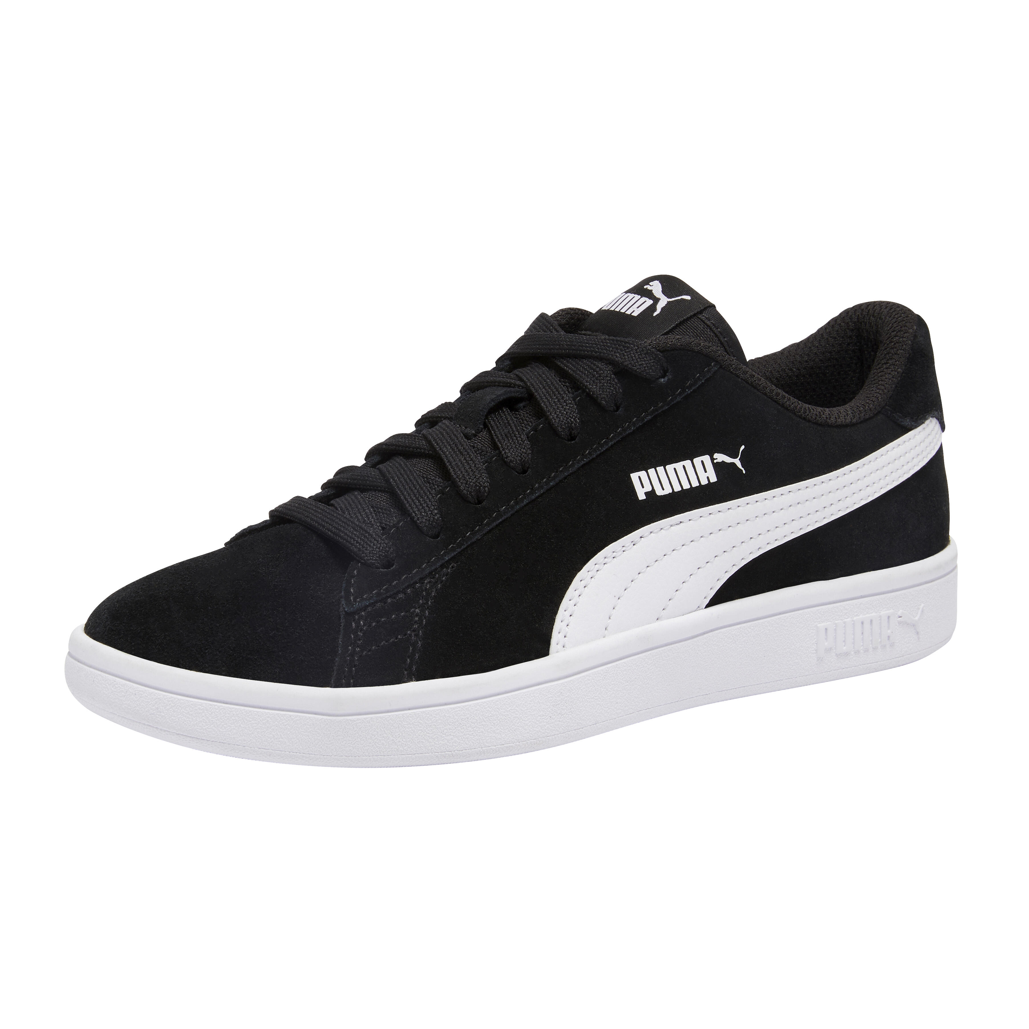 puma smash trainers black
