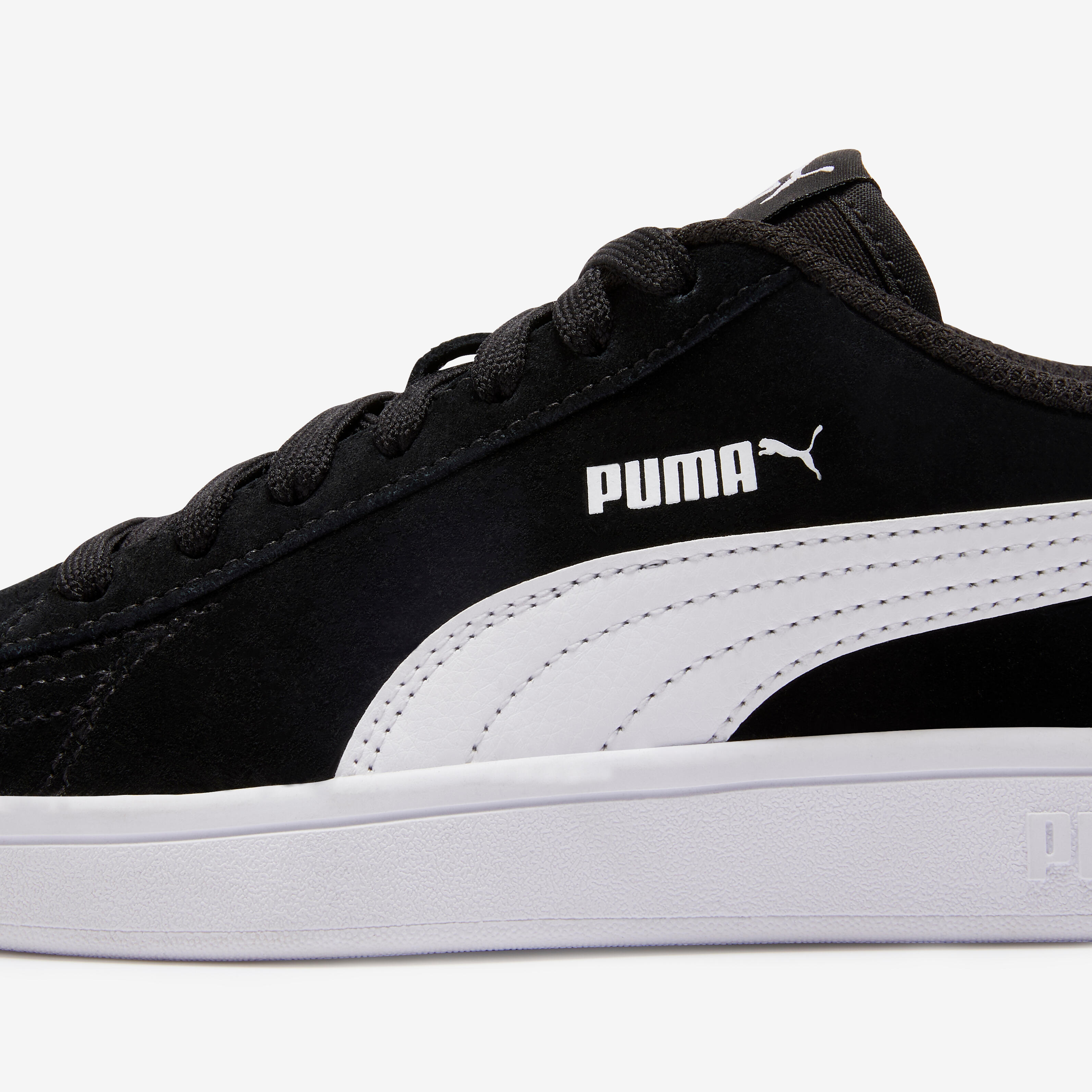 puma smash trainers black