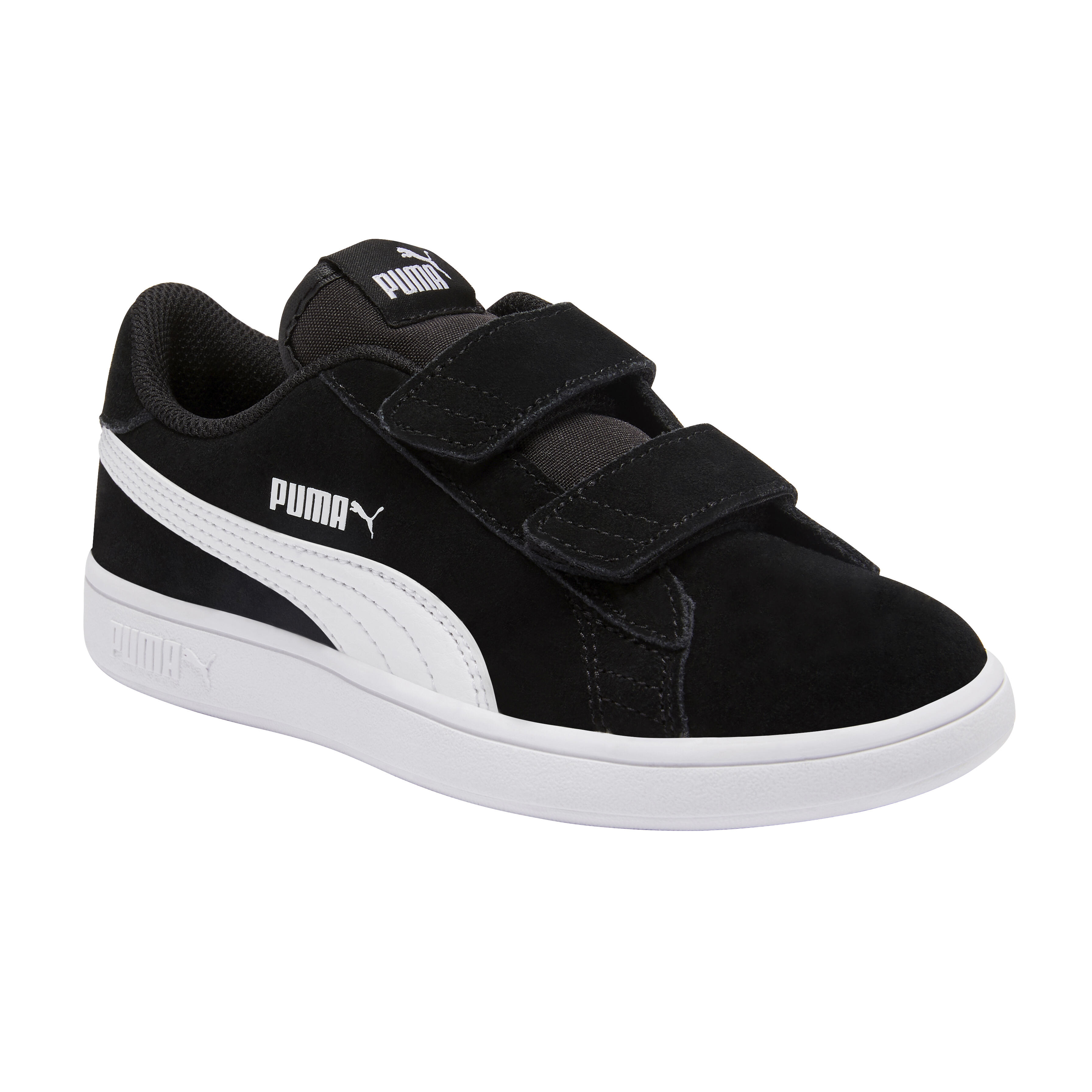 puma smash trainers black