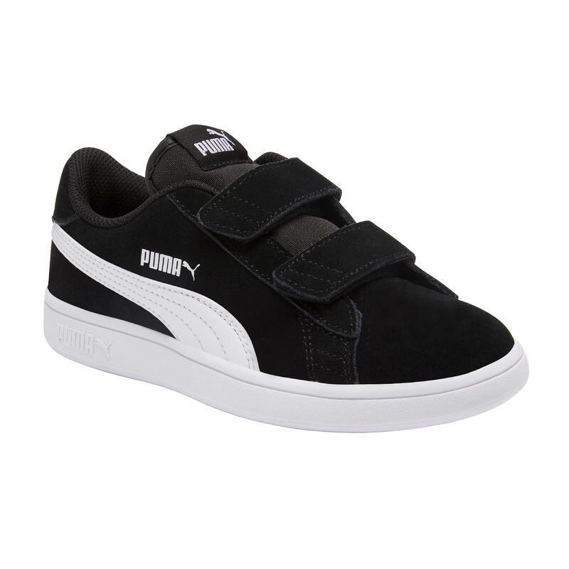 Puma Sportschuhe Kinder Klettverschluss - Smash schwarz 