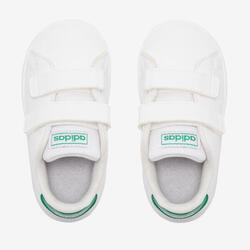 Maletín Entender mal Periódico Zapatillas Adidas bebé primeros pasos Advantage blanco verde talla 19 al 27  | Decathlon