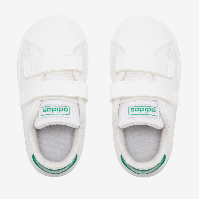 Zapatillas Adidas bebé pasos Advantage blanco verde talla 19 al 27 | Decathlon