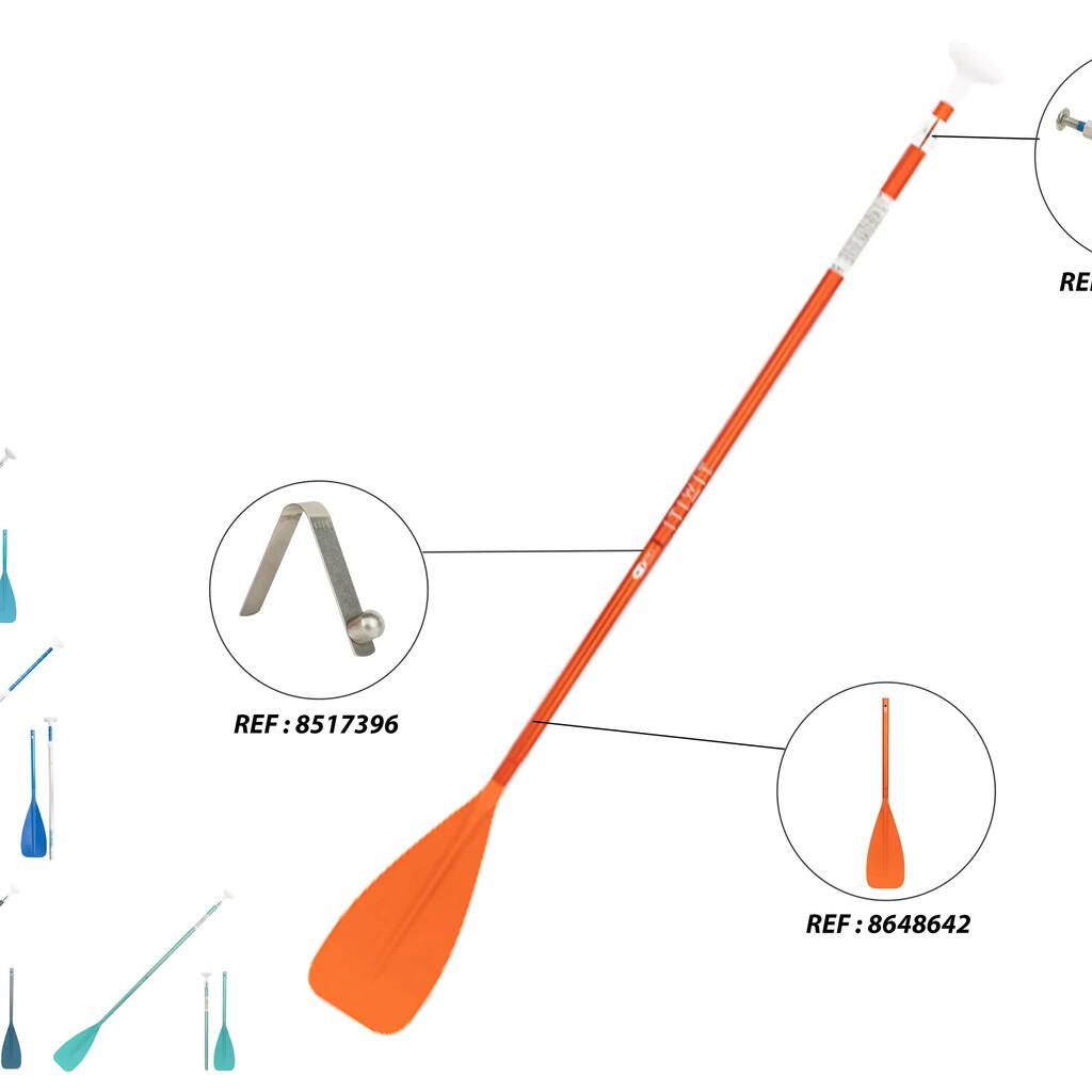 3-Part Adjustable Stand Up Paddle 170-220cm - Orange