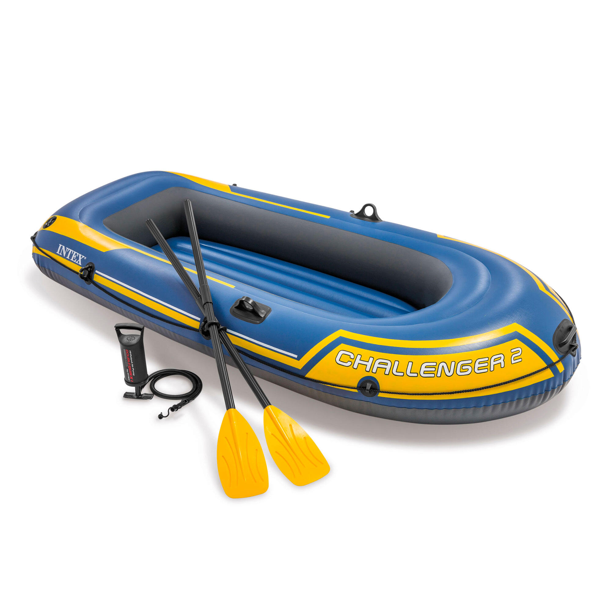 INFLATABLE BOAT PACK INTEX CHALLENGER 2 - BLUE/YELLOW