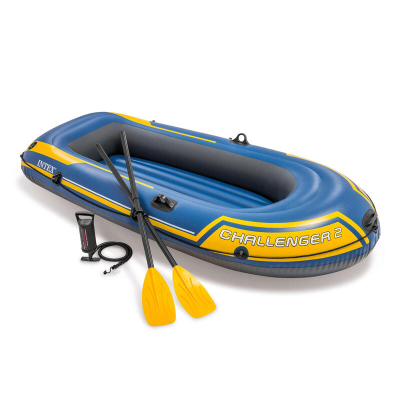 PACK BATEAU GONFLABLE INTEX CHALLENGER 2 - BLEU/JAUNE