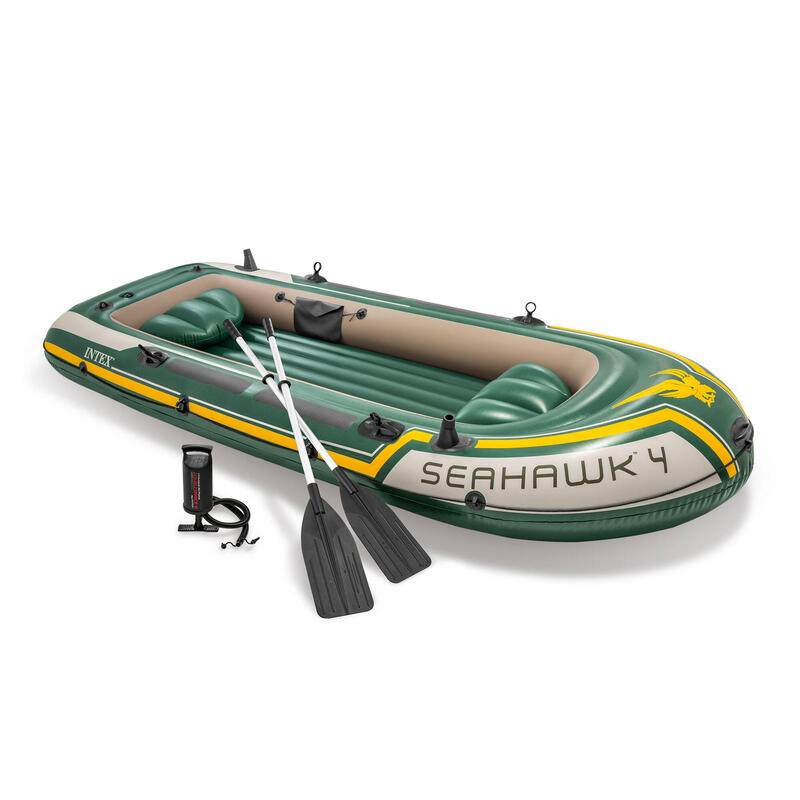 PACK BATEAU GONFLABLE INTEX SEAHAWK 4 - VERT/JAUNE
