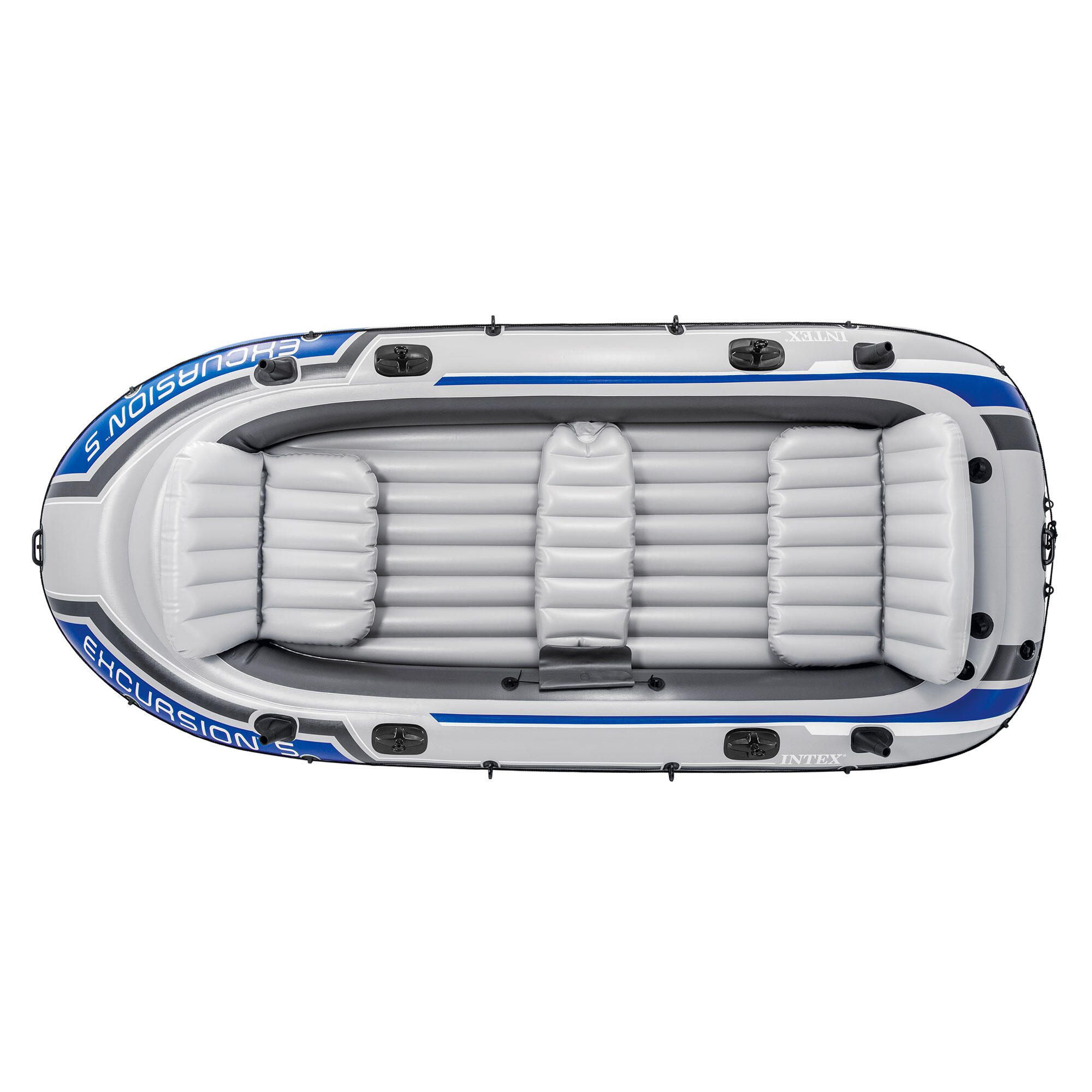 Set Schlauchboot Intex Excursion 5 - grau/blau 2/8