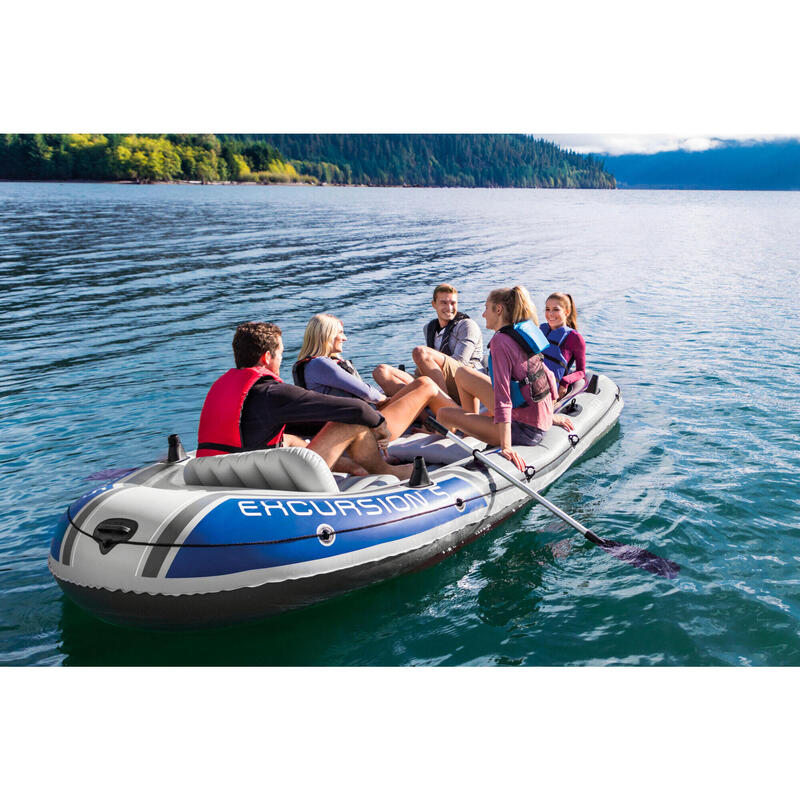 PACK BATEAU GONFLABLE INTEX EXCURSION 5 - GRIS/BLEU