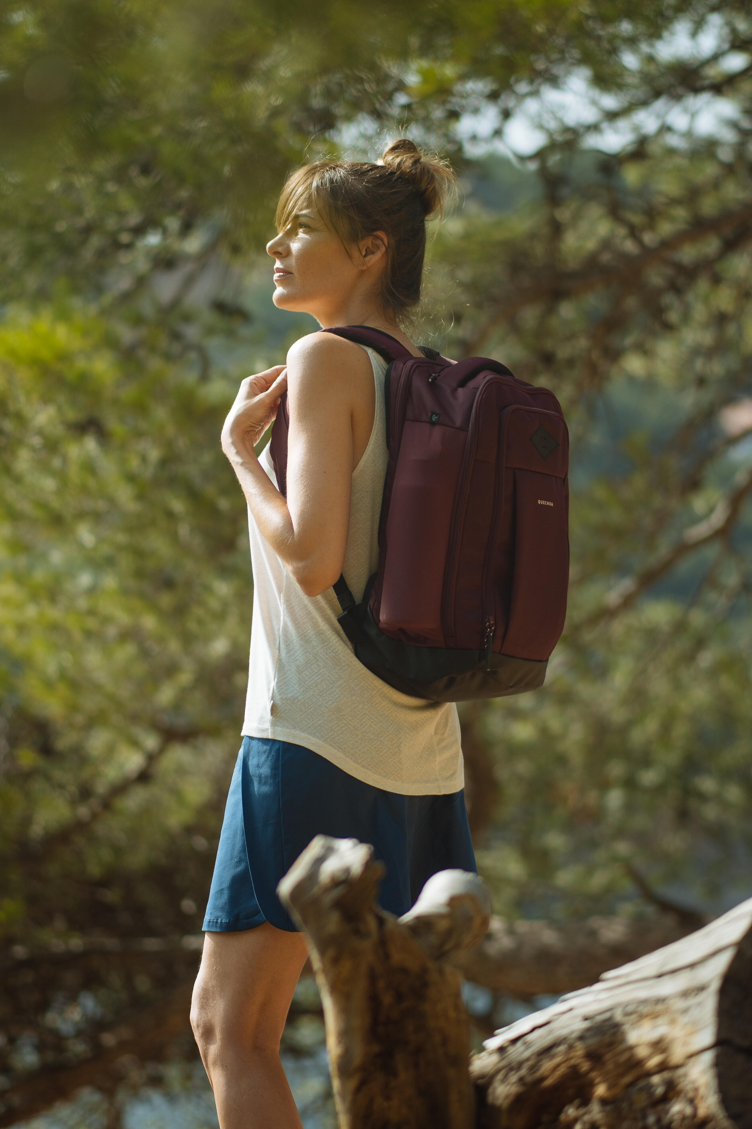 Women’s Hiking Tank Top NH 500 White White‎ Quechua Decathlon