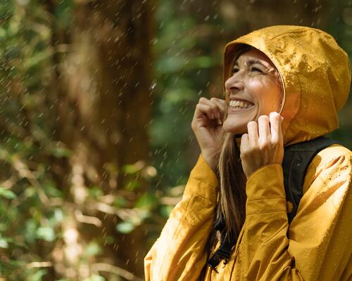 Excursión bajo la lluvia