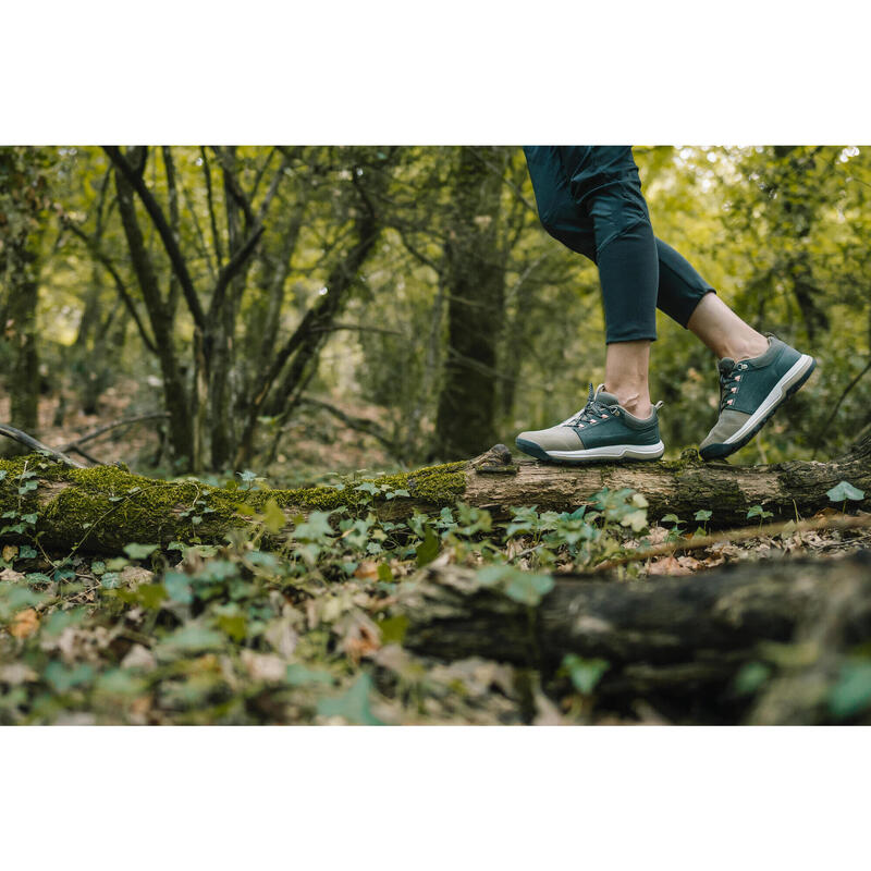 Zapatillas de montaña y trekking de piel Mujer Quechua NH500