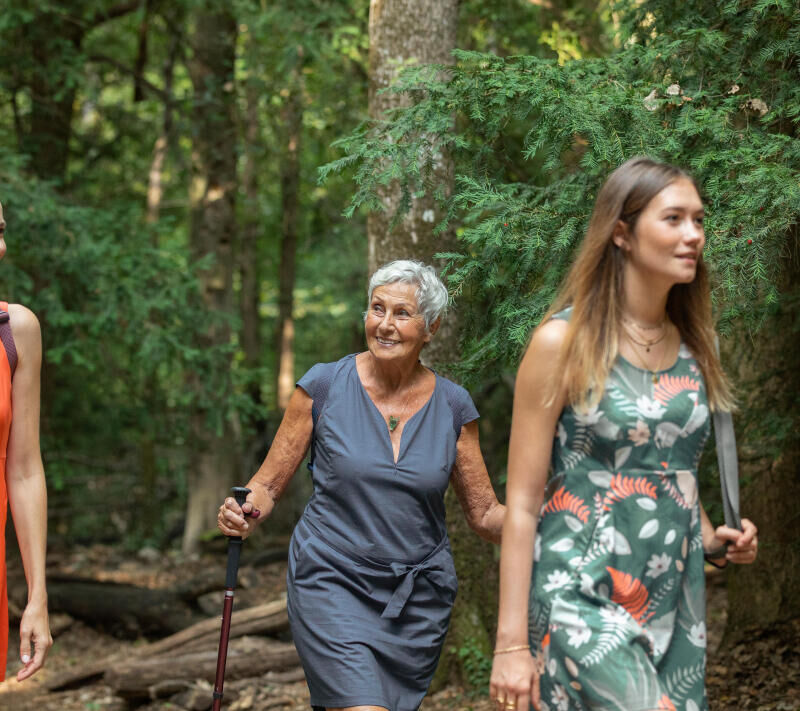 They co-created two hiking dresses!