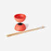 Diabolo 100 rot + Handstäbe aus Holz