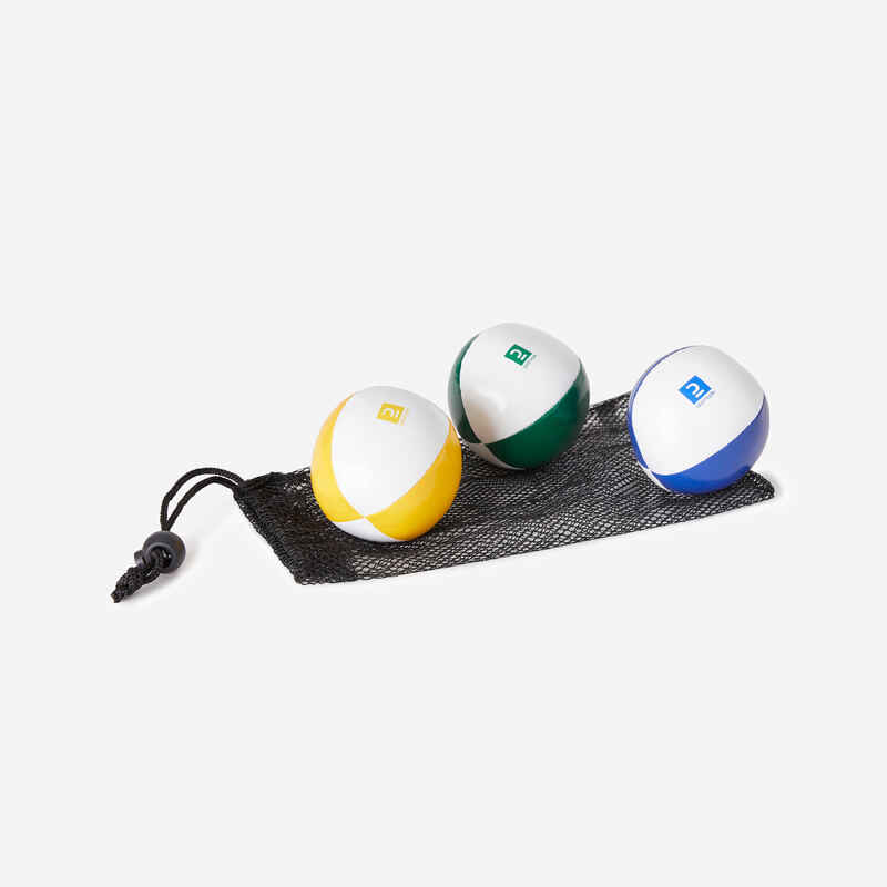 Pack of three 65 mm 120 g Juggling Balls + Bag