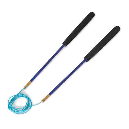 Bearing Diabolo with Fibreglass Sticks and Carrying Bag 500 - Blue