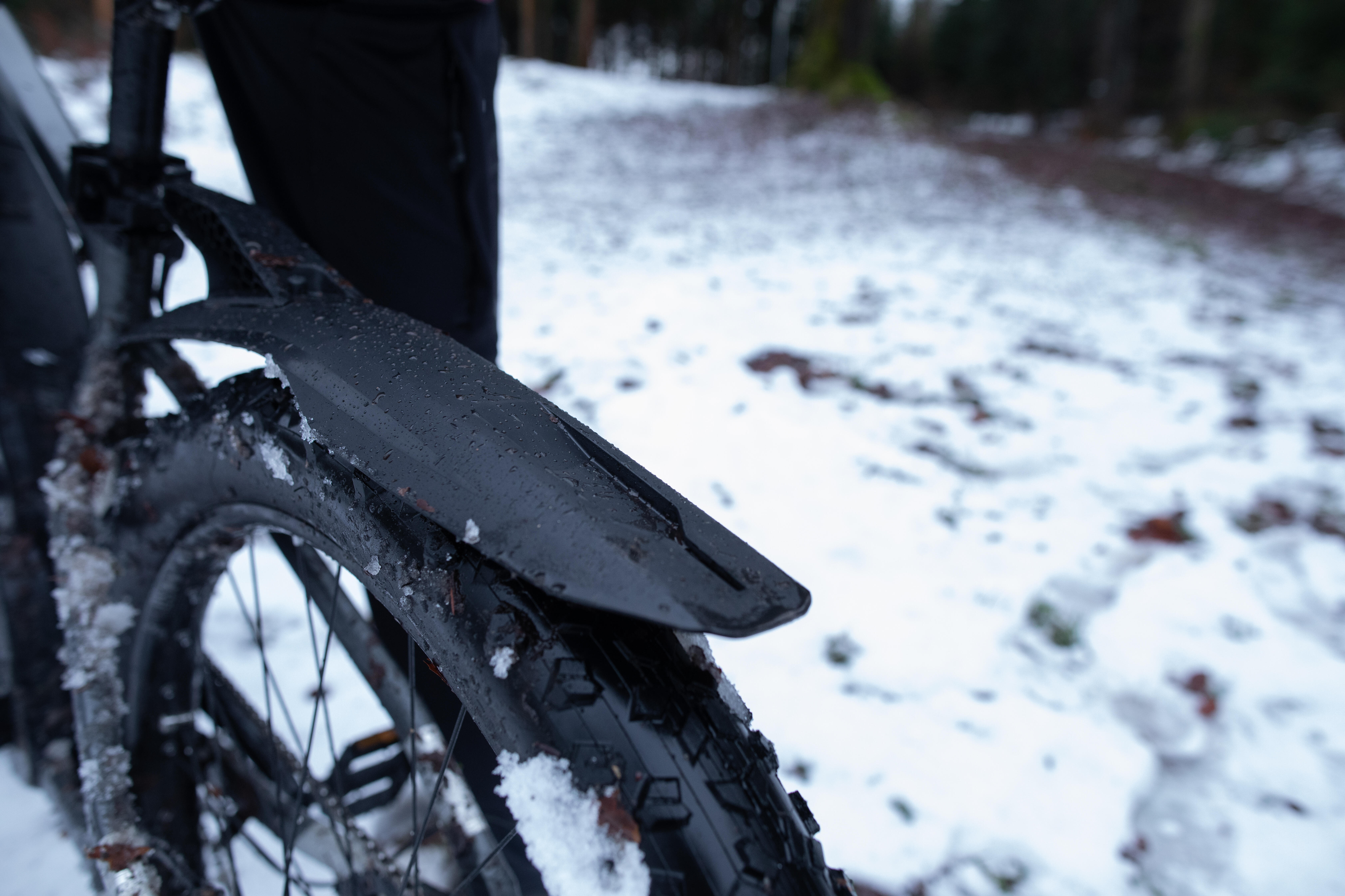 26"-27.5"-29" Rear MTB Mudguard Kit - V2 Rigid Black - ROCKRIDER