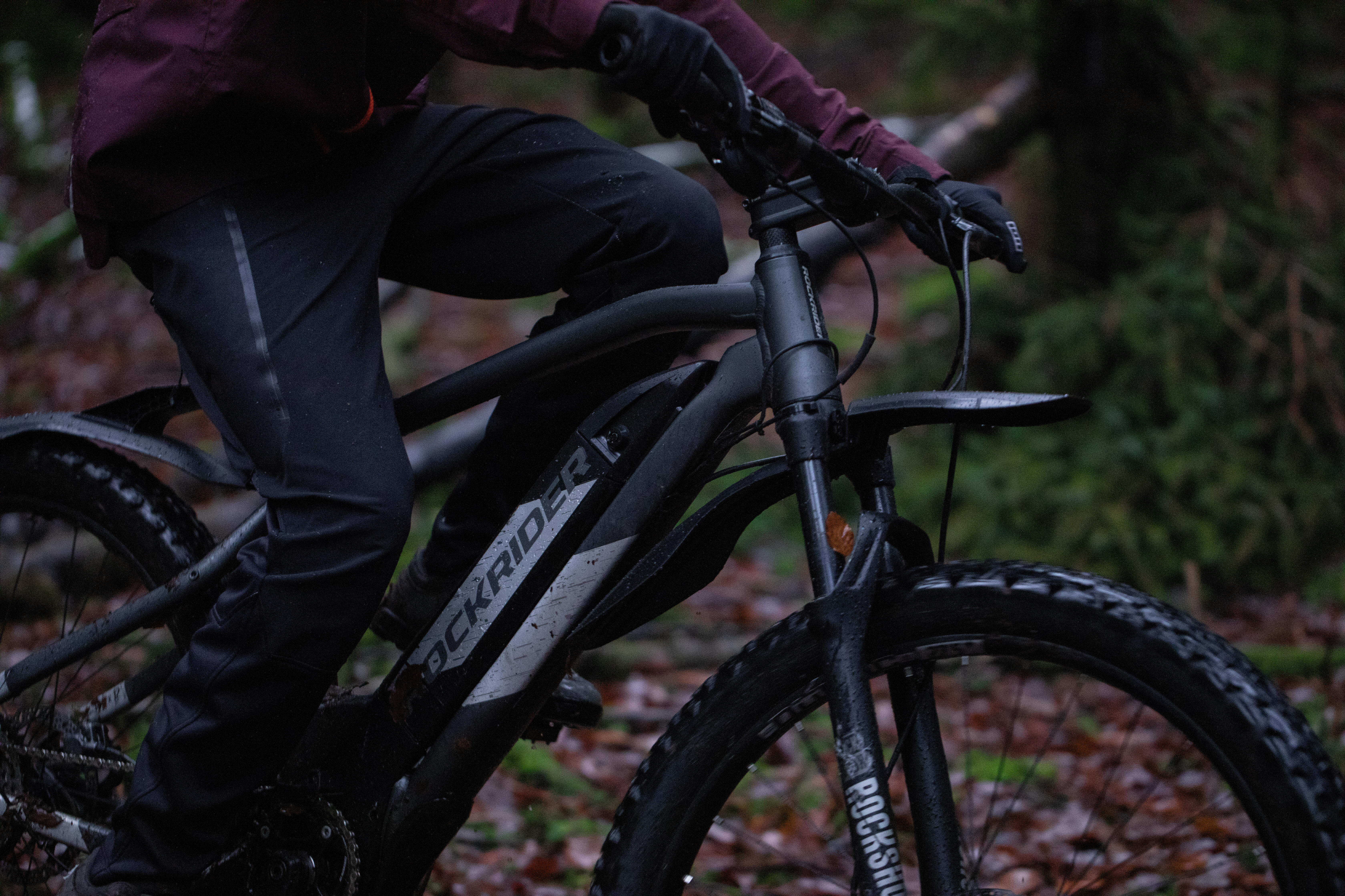 26"-27.5"-29" Rear MTB Mudguard Kit - V2 Rigid Black - ROCKRIDER