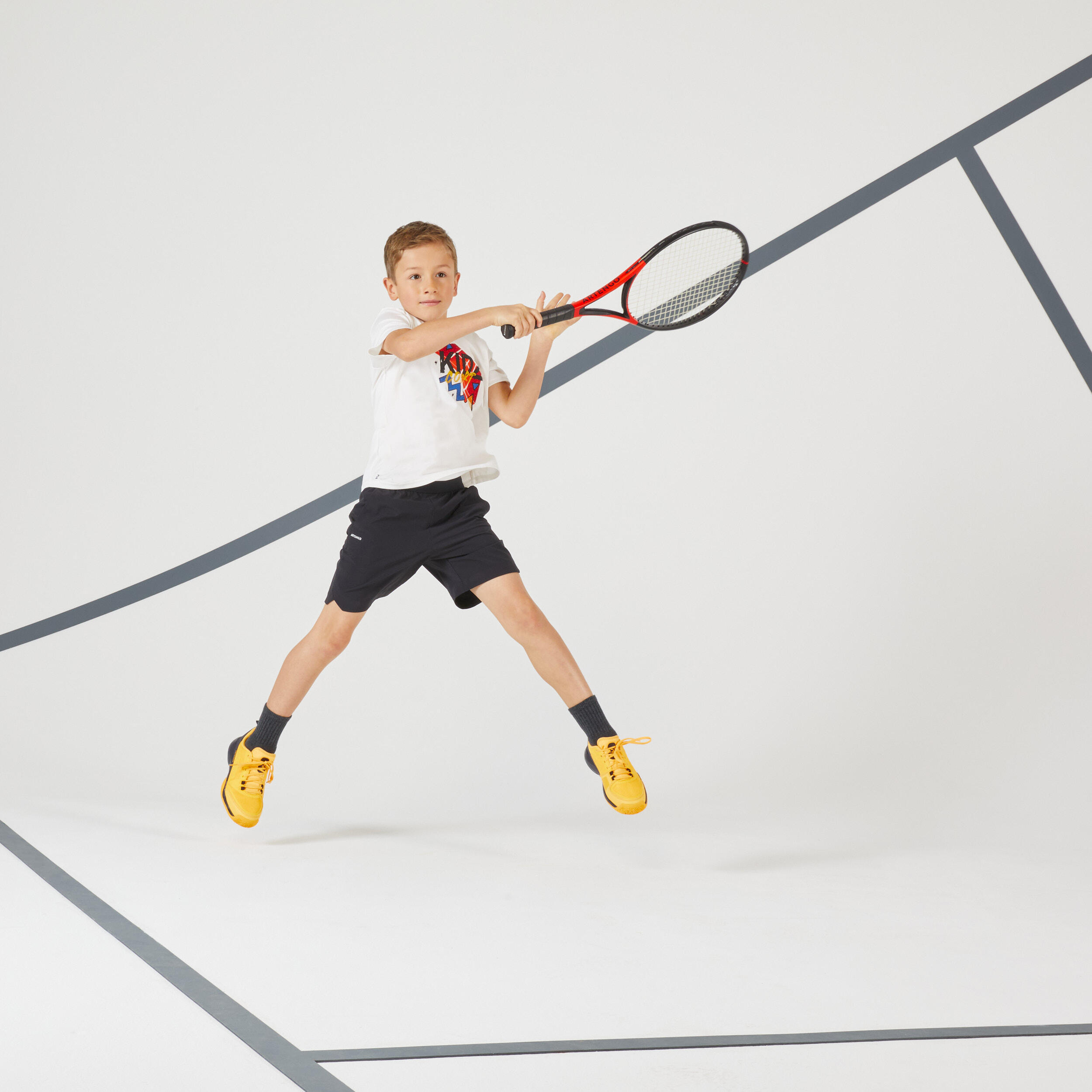 Scarpe tennis bambino TS 500 FAST sunfire 10/10