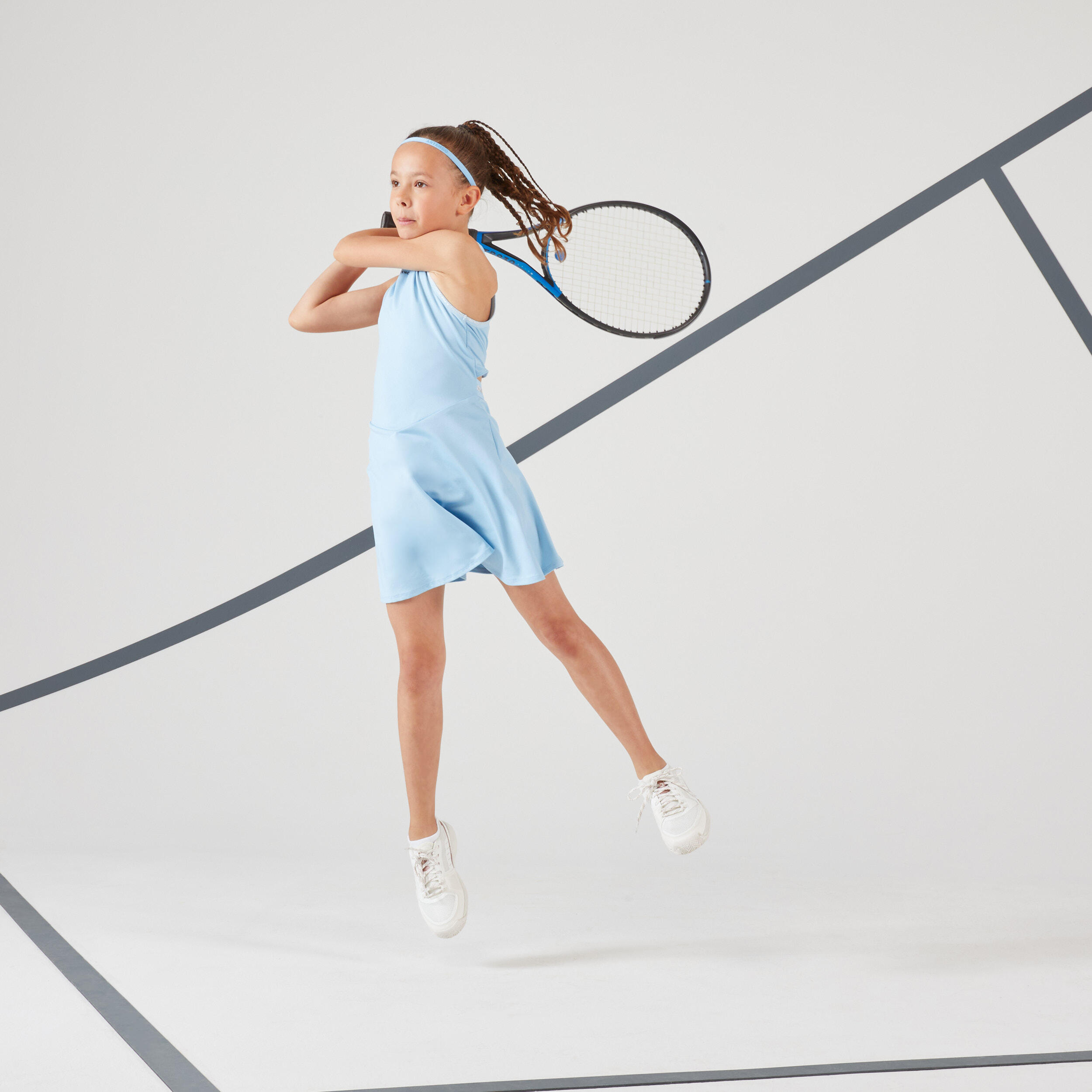 Girls' Tennis Dress TDR500 - Blue 2/7