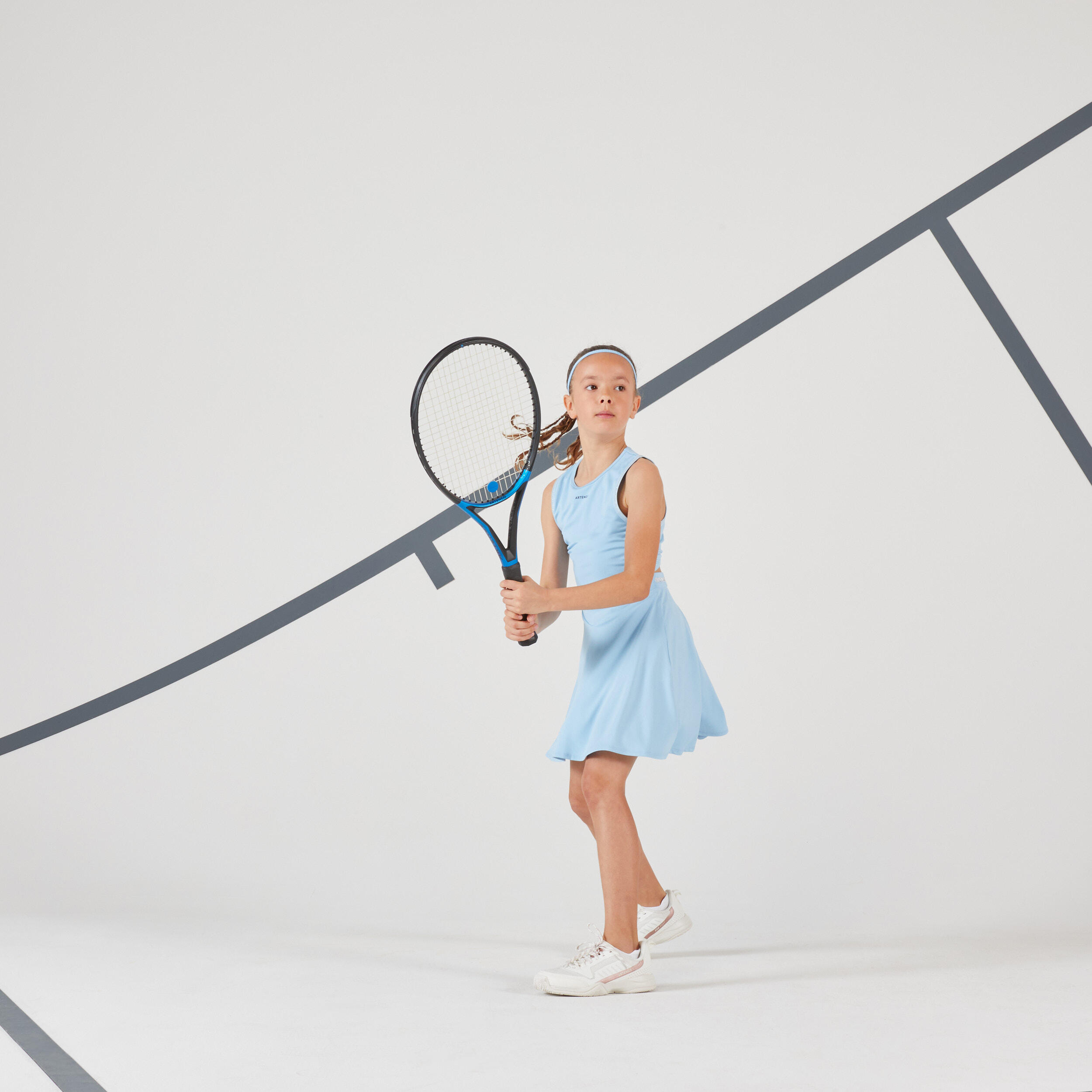 Girls' Tennis Dress TDR500 - Blue 3/7