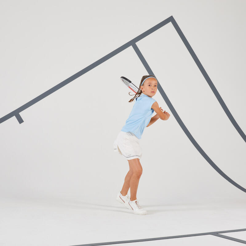 Çocuk Bağcıklı Tenis Ayakkabısı - Beyaz-  35/39 Numara - TS500 Fast