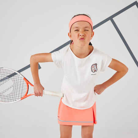 Tennis T-Shirt Mädchen TTS500 weiss