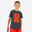 Camiseta de tenis manga corta Niño TTS100 gris estampado