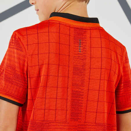 Camiseta de tenis manga corta Niños TTS900 Artengo rojo
