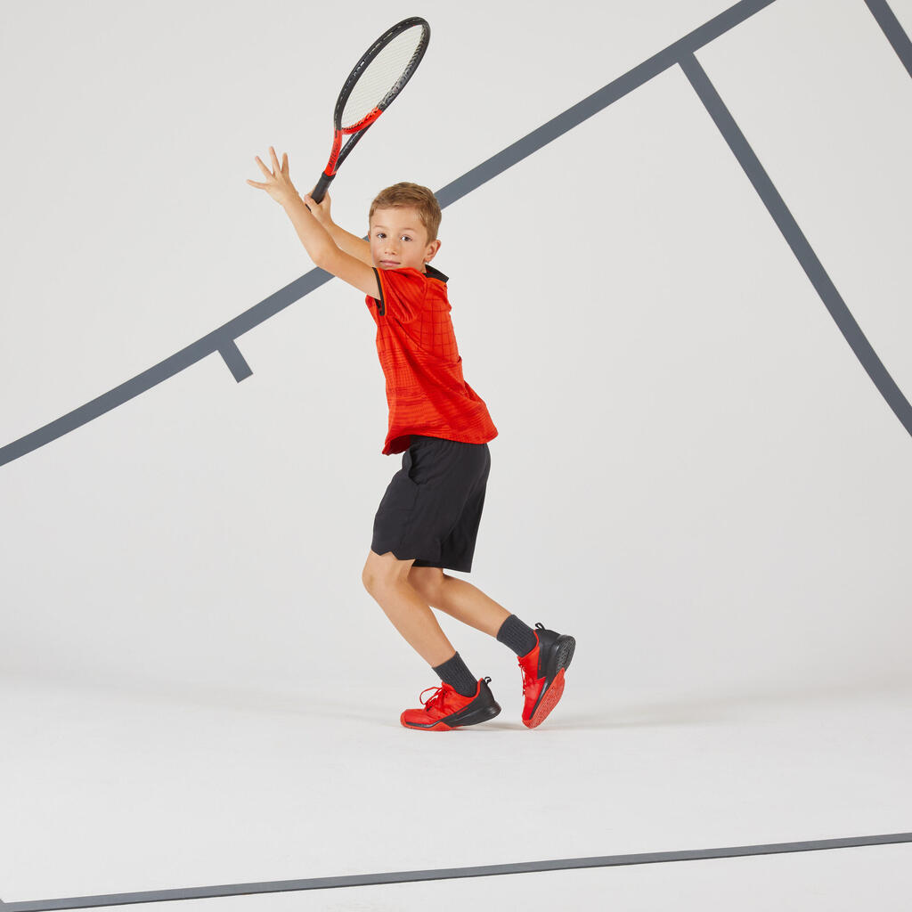 T-shirt de tennis garcon - TTS900 rouge