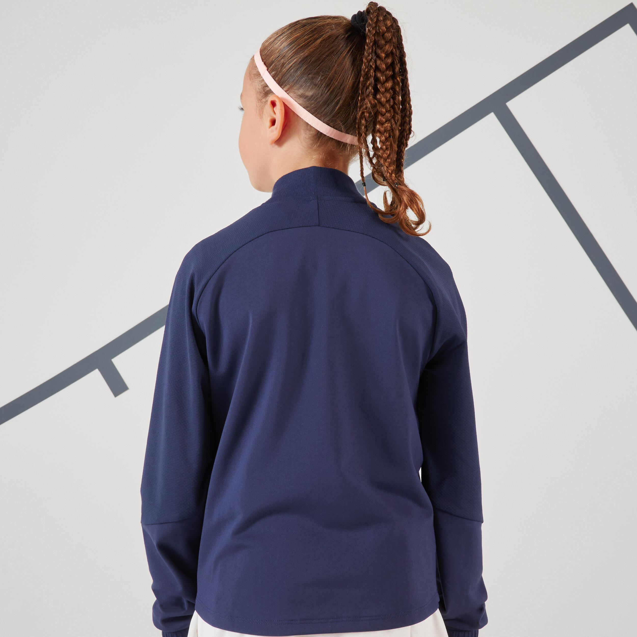 Girls' Tennis Jacket TJK500 - Navy Blue 3/6