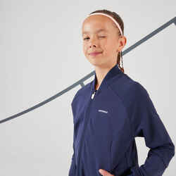 Girls' Tennis Jacket TJK500 - Navy Blue
