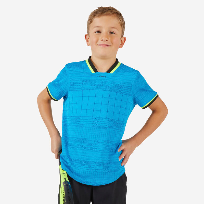 T-shirt tennis bambino TTS 900 azzurra