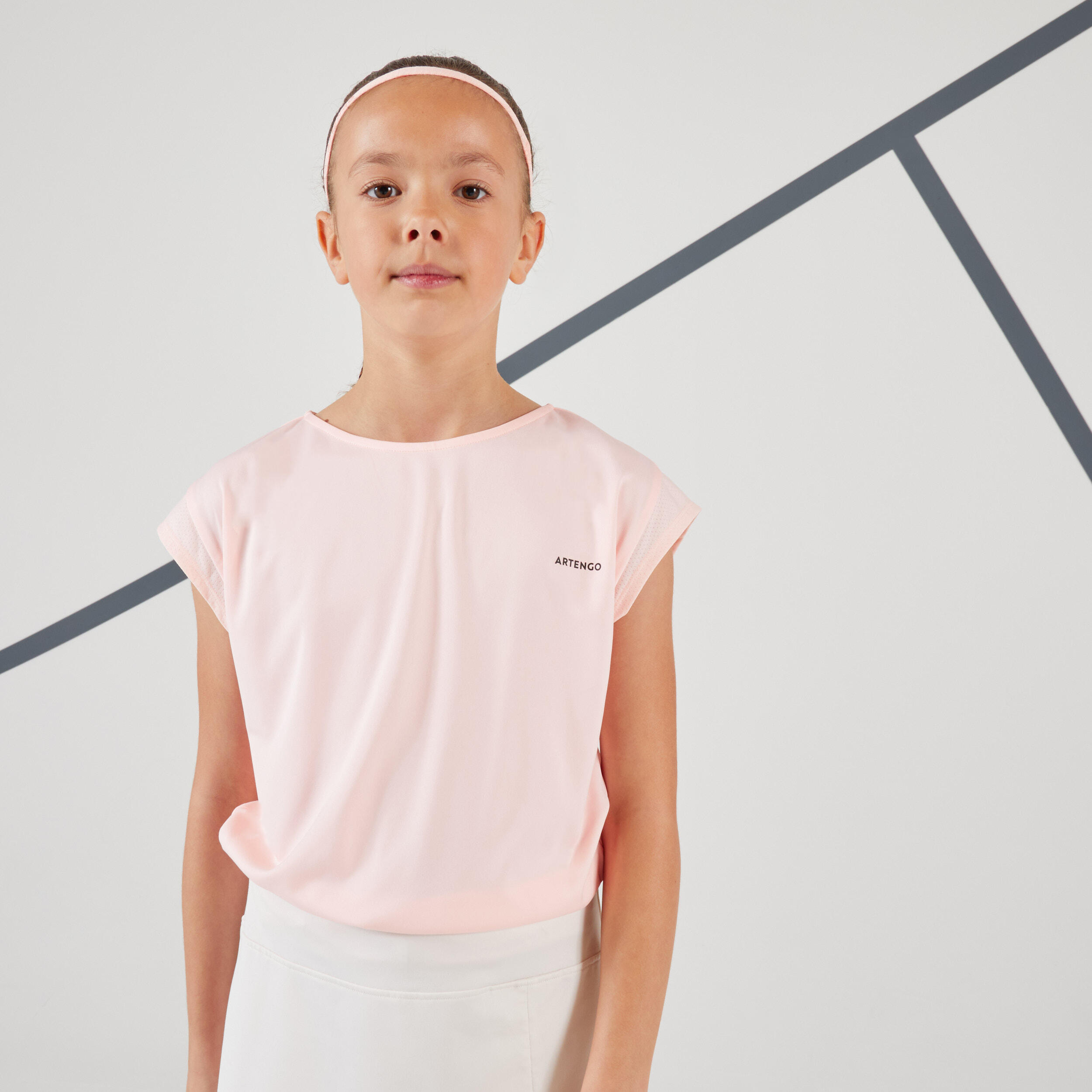 kuikma Girls Tennis T-Shirt - TTS500 Pale Peach-picture-38
