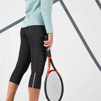 Women's Tennis Quick-Dry Cropped Leggings Hip Ball - Black